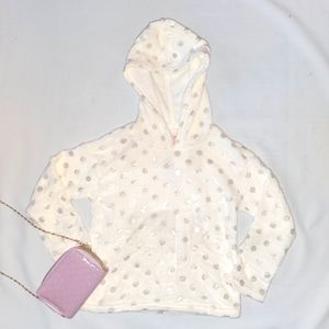 BCBG girls 》white Fleece sweater 5/6